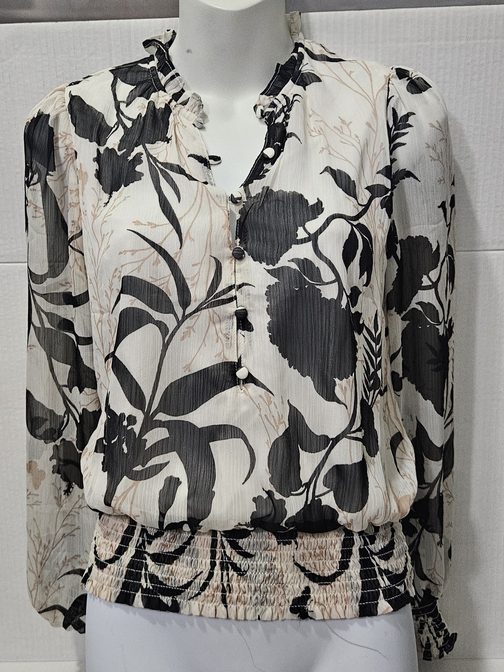 Haver & Blair London Floral Smocked Blouse